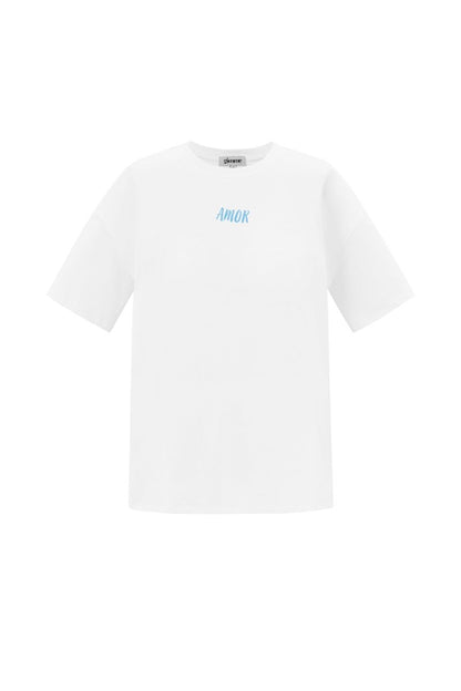 Cotton Knitted Women's T-shirt Casual Letters - Velaris Femme