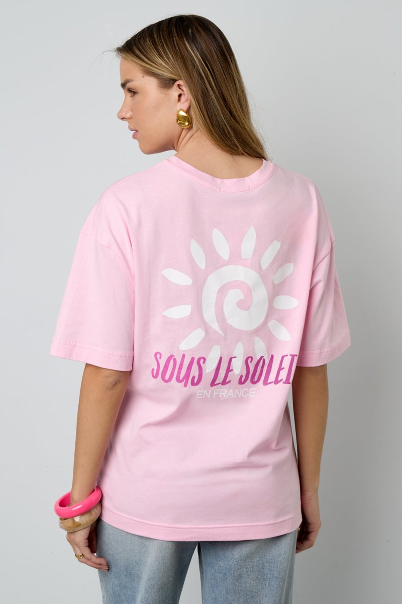 Cotton Knitted Women's T-shirt Casual Letters - Velaris Femme