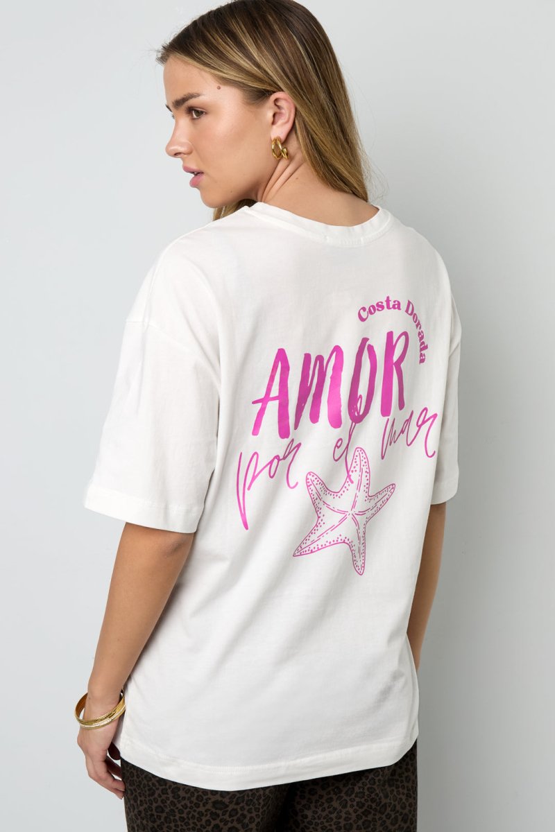 Cotton Knitted Women's T-shirt Casual Letters - Velaris Femme