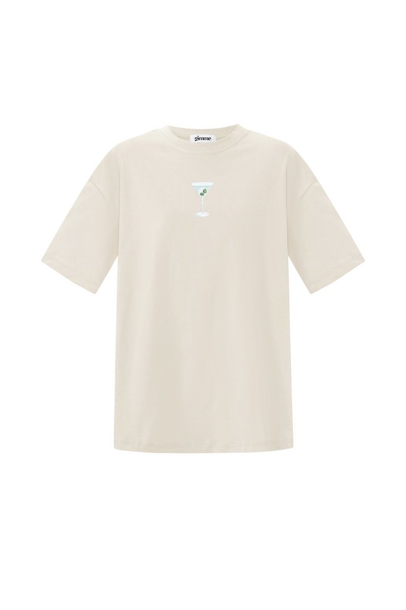 Cotton Knitted Women's T-shirt Casual Letters - Velaris Femme