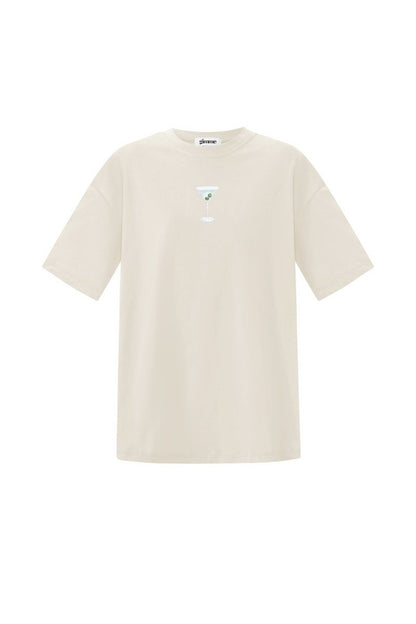 Cotton Knitted Women's T-shirt Casual Letters - Velaris Femme