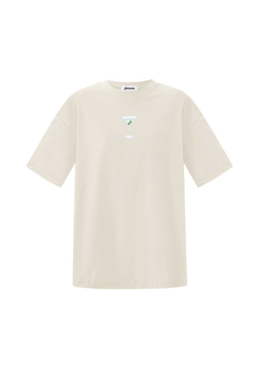 Cotton Knitted Women's T-shirt Casual Letters - Velaris Femme