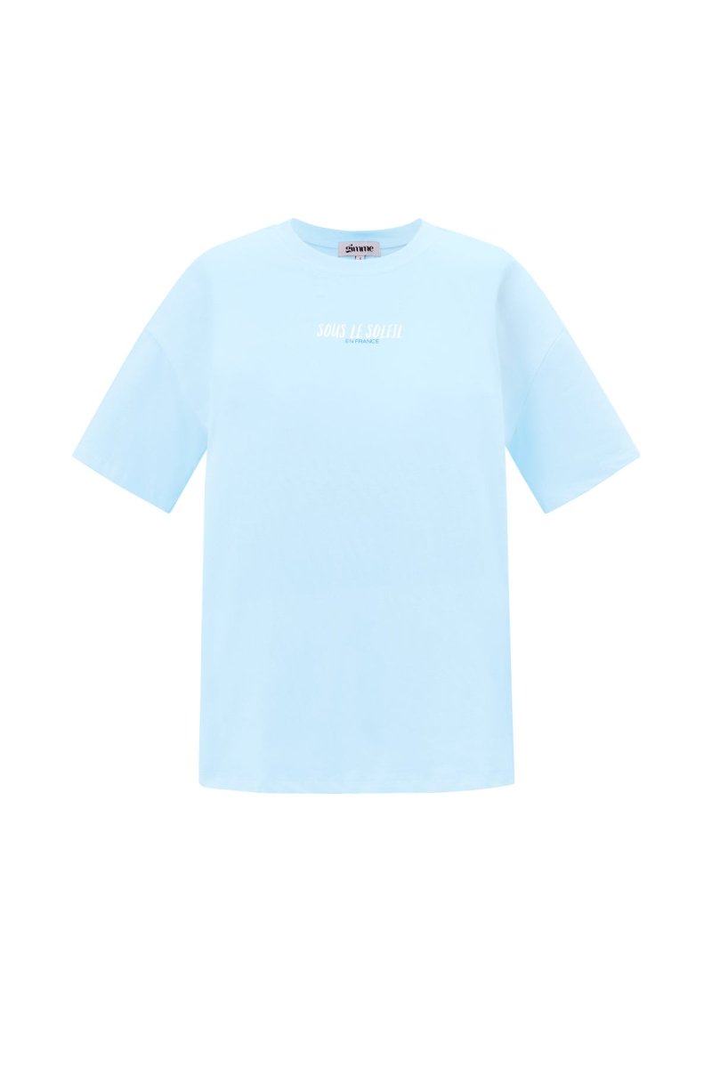 Cotton Knitted Women's T-shirt Casual Letters - Velaris Femme