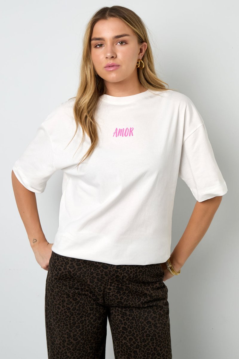 Cotton Knitted Women's T-shirt Casual Letters - Velaris Femme