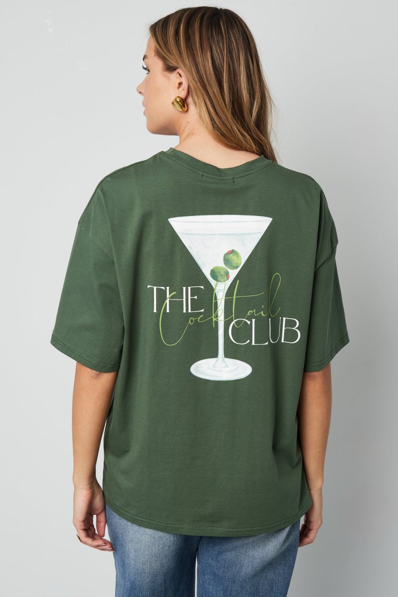 Cotton Knitted Women's T-shirt Casual Letters - Velaris Femme