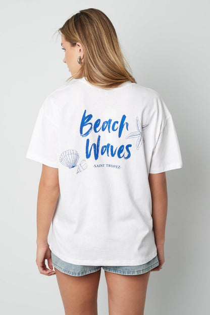 Cotton Women's T-shirt Casual Embroidered Starfish - Velaris Femme
