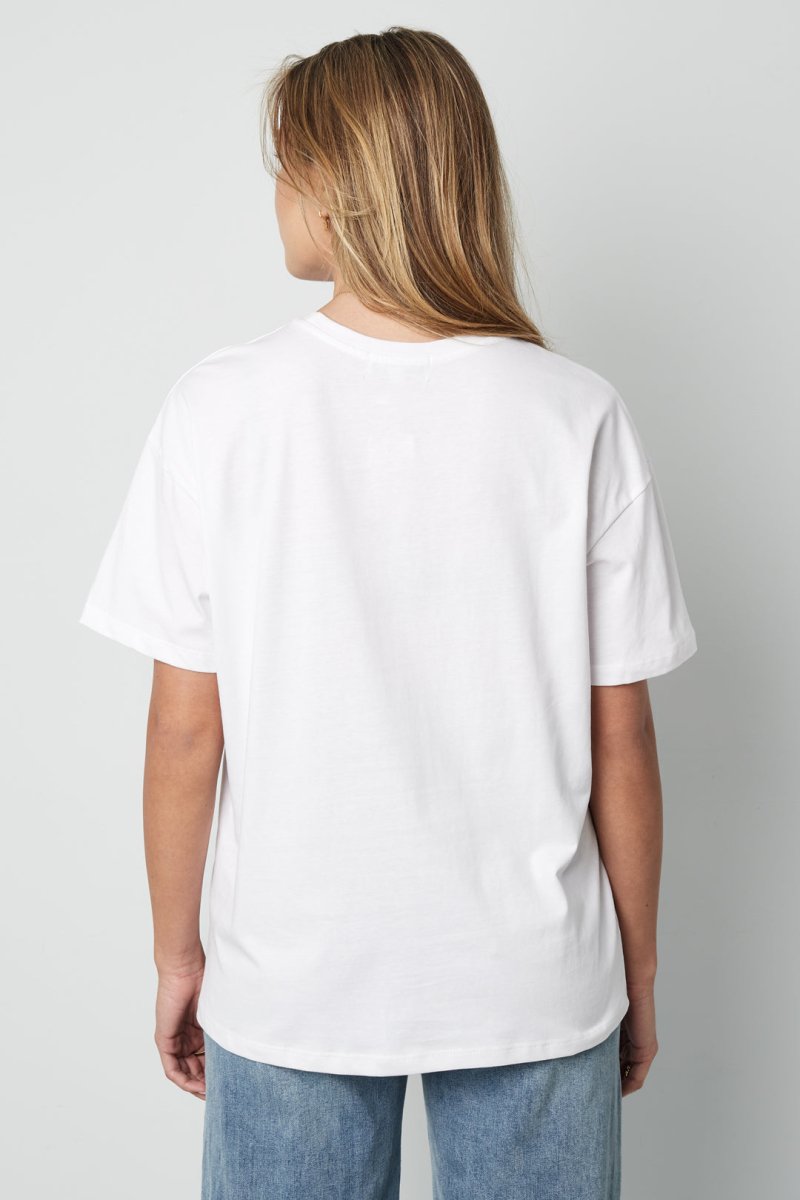 Cotton Women's T-shirt Casual Letters - Velaris Femme
