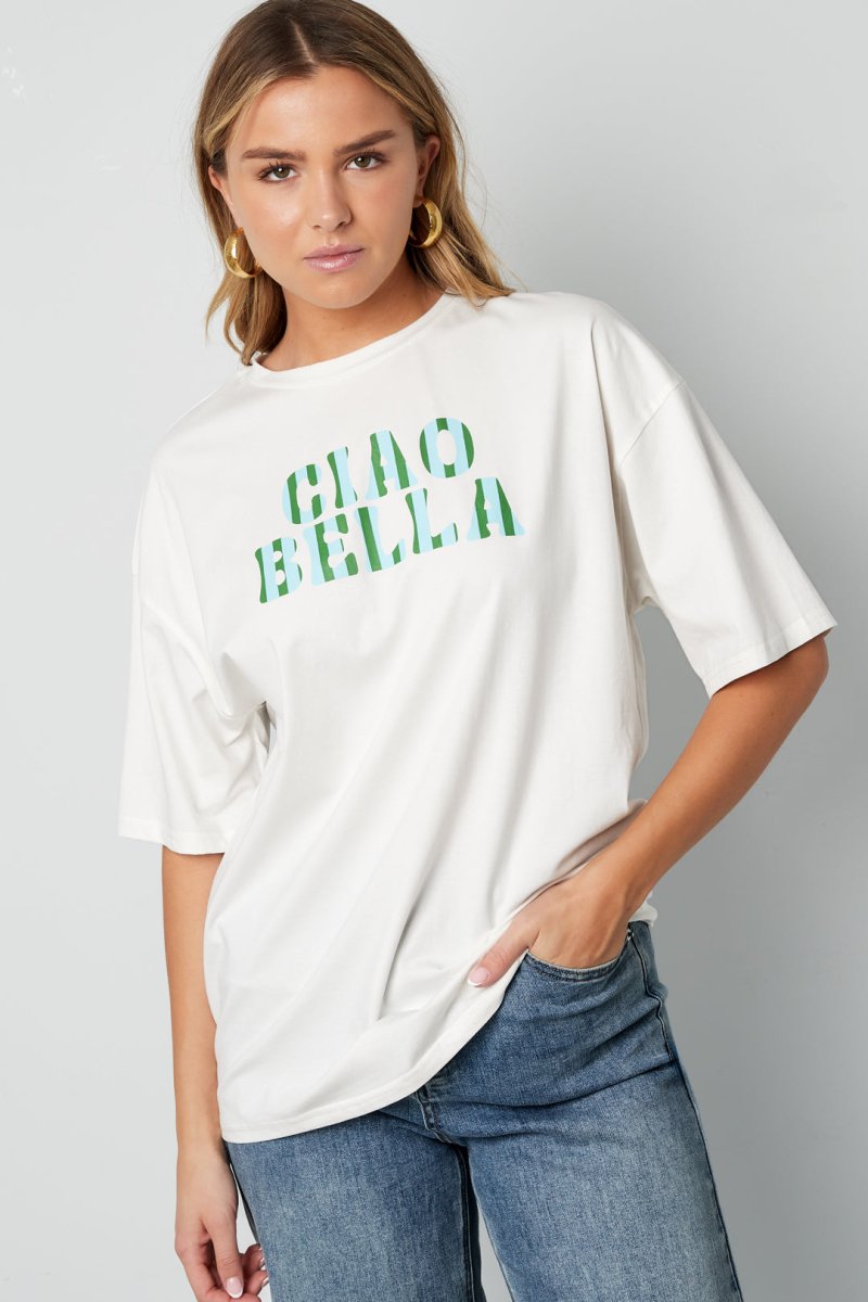 Cotton Women's T-shirt Casual Letters - Velaris Femme