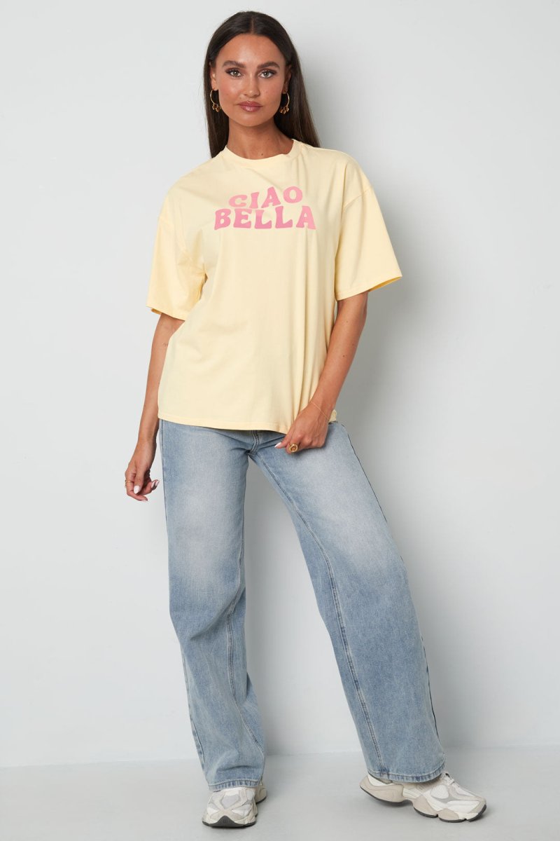 Cotton Women's T-shirt Casual Letters - Velaris Femme