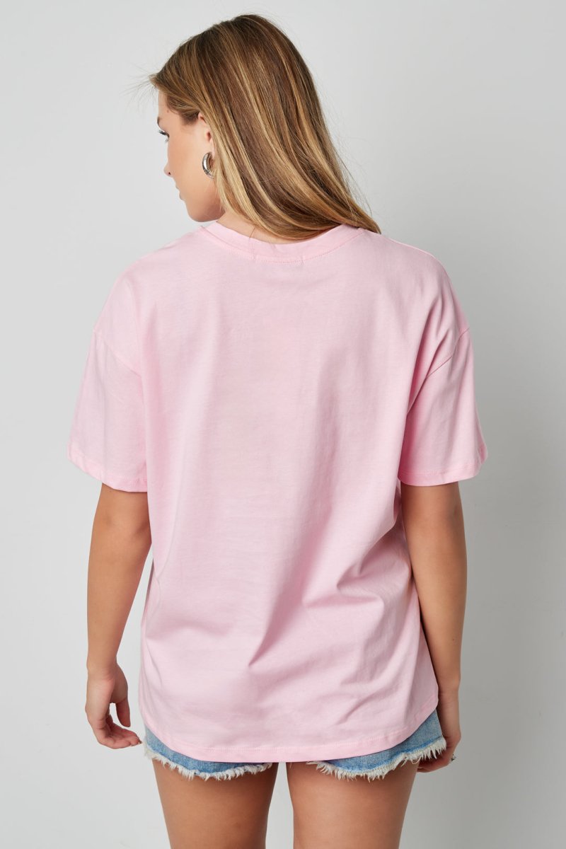 Cotton Women's T-shirt Casual Letters - Velaris Femme