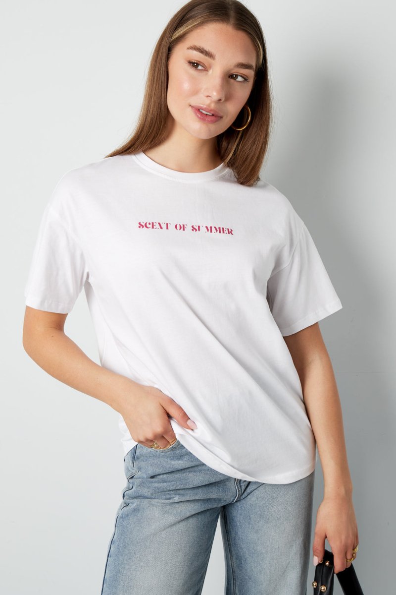 Cotton Women's T-shirt Casual Letters - Velaris Femme
