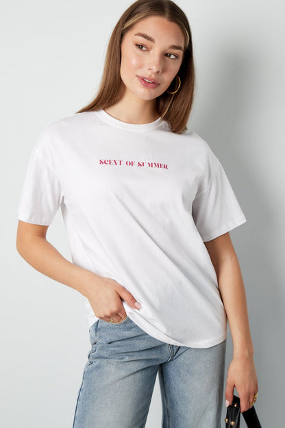 Cotton Women's T-shirt Casual Letters - Velaris Femme