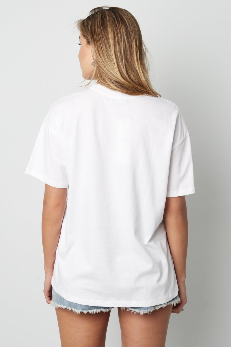 Cotton Women's T-shirt Spring/Summer Letters - Velaris Femme