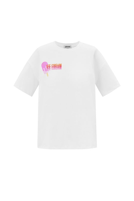 Cotton Women's T-shirt Spring/Summer Letters - Velaris Femme