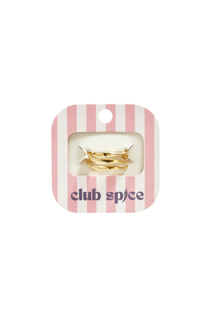 3-layer ring with wavy effect
