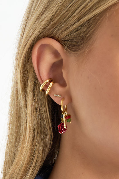 Elegant Red & Coffee Brown Drop Earrings for Winter