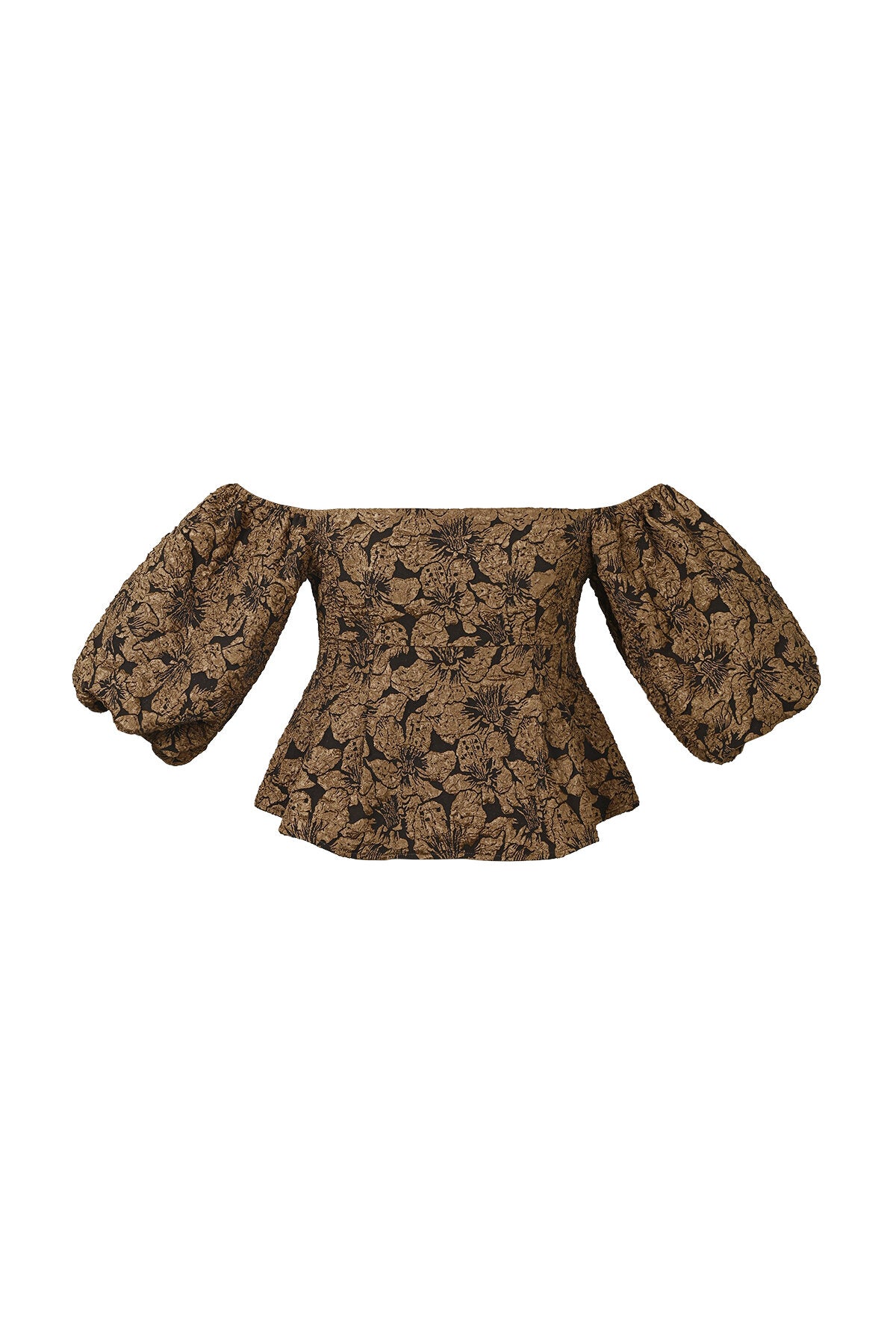 textured puff sleeve top