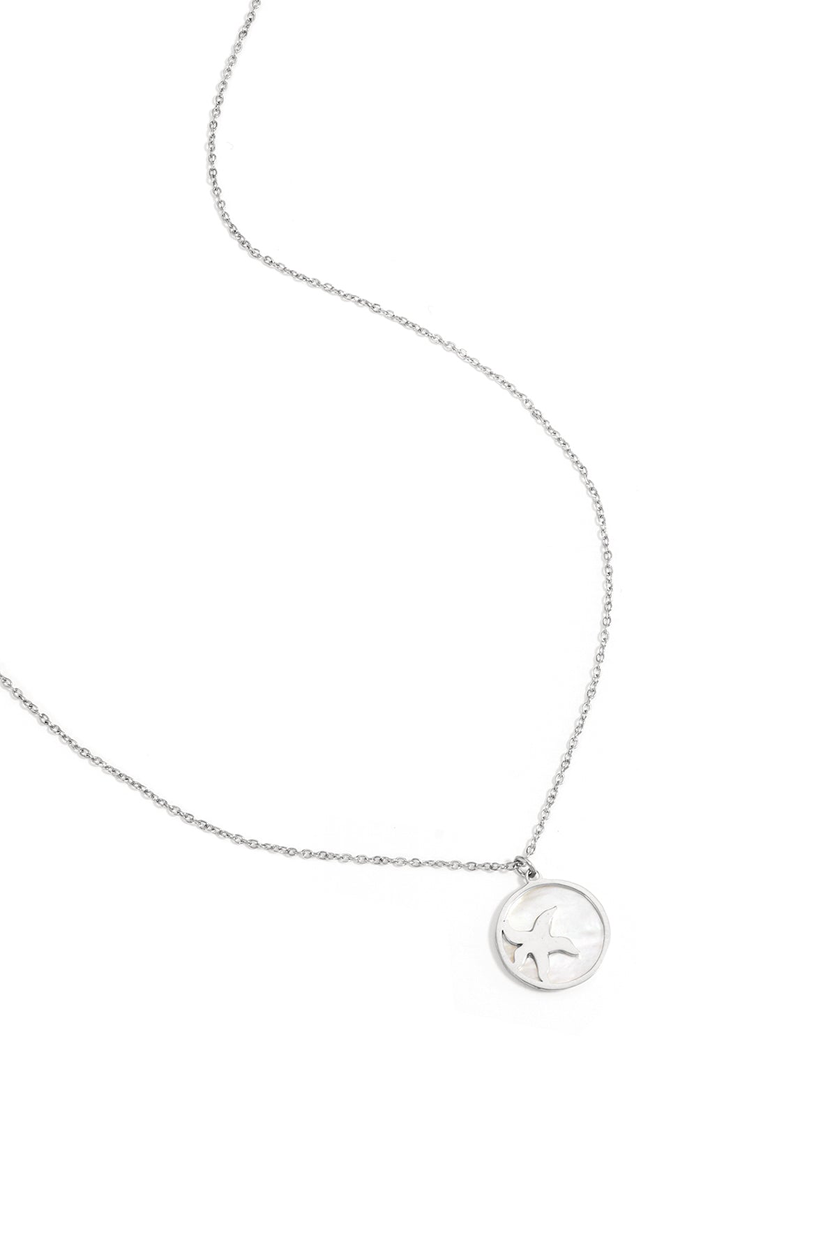 Necklace with starfish in circle