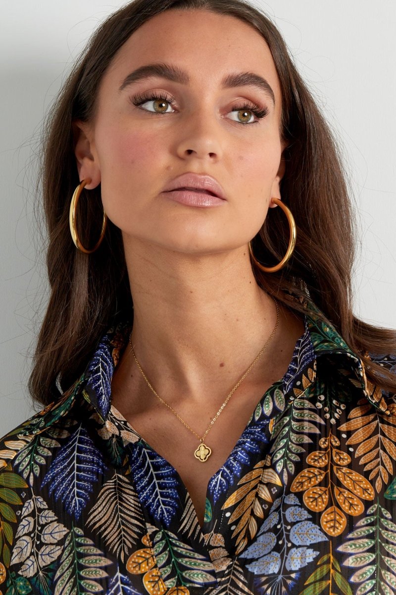 double clover necklace - Velaris Femme
