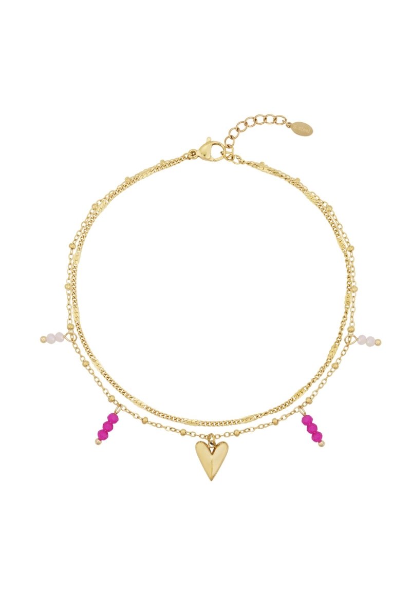 double love ankle bracelet - Velaris Femme