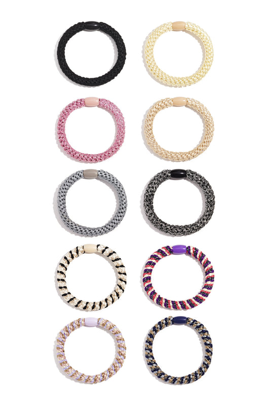 Hair tie bracelets Multi Polyester