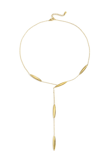 Elegant Gold Color Stainless Steel Chain Necklace
