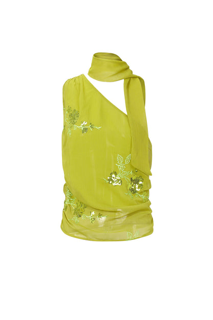 Elegant Floral Sleeveless Top for Spring/Summer