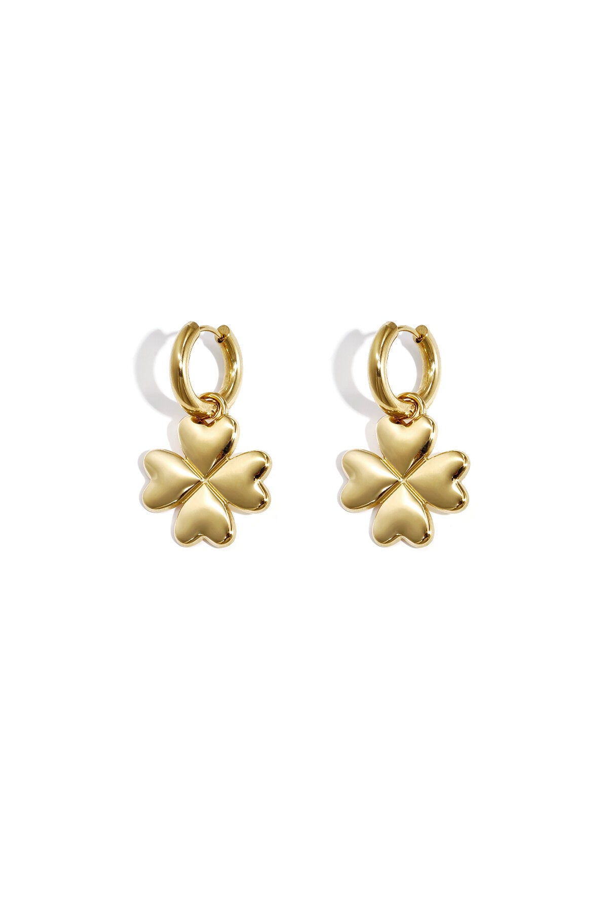 Earrings with clover charm