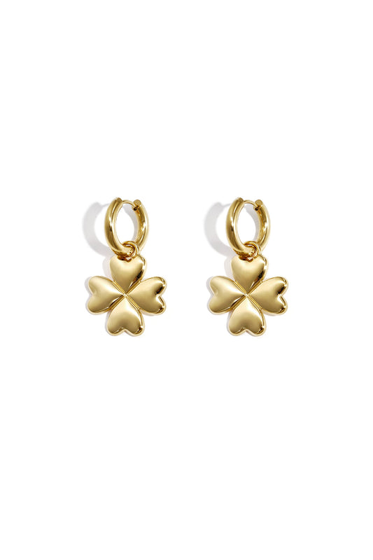 Earrings with clover charm