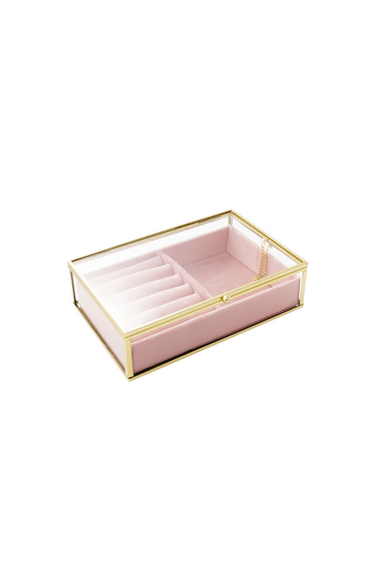 Glass two-compartment display