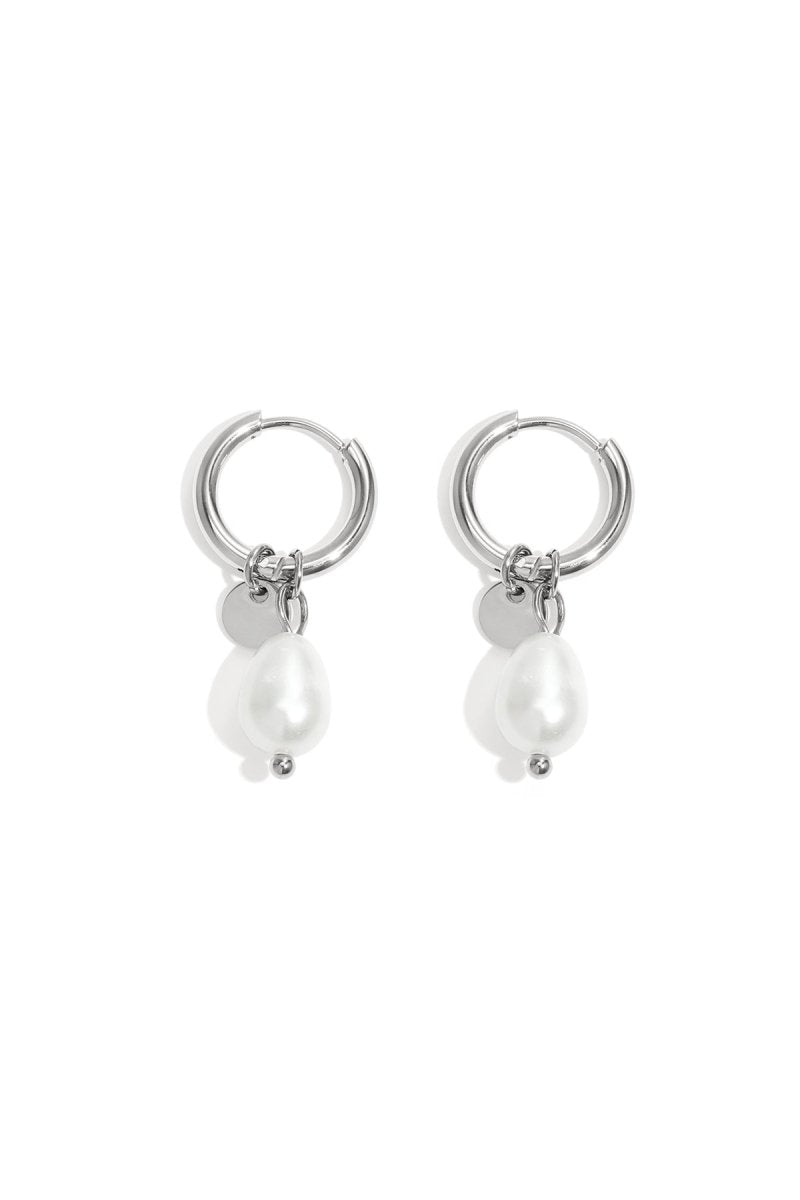 Earrings Pearl Drops Stainless Steel - Velaris Femme
