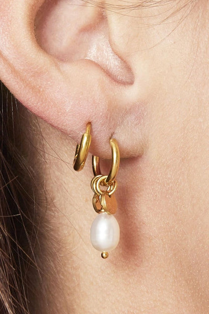 Earrings Pearl Drops Stainless Steel - Velaris Femme