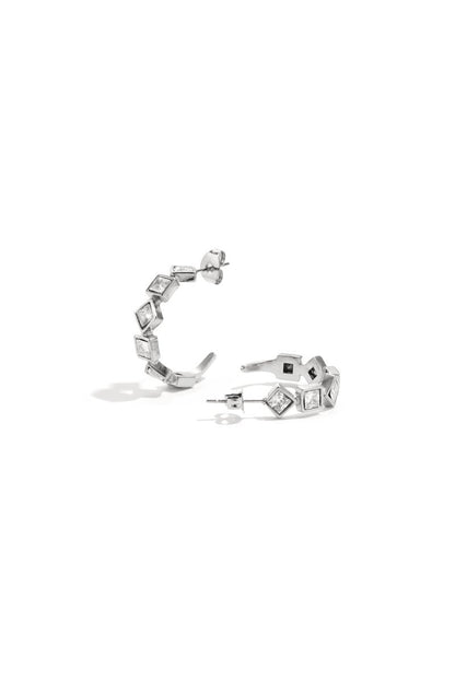 Earrings with alternating stones - Velaris Femme