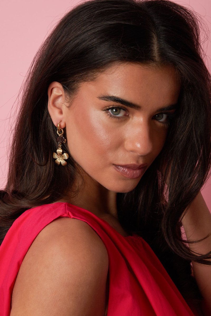 Earrings with flower pendants in various sizes - Velaris Femme