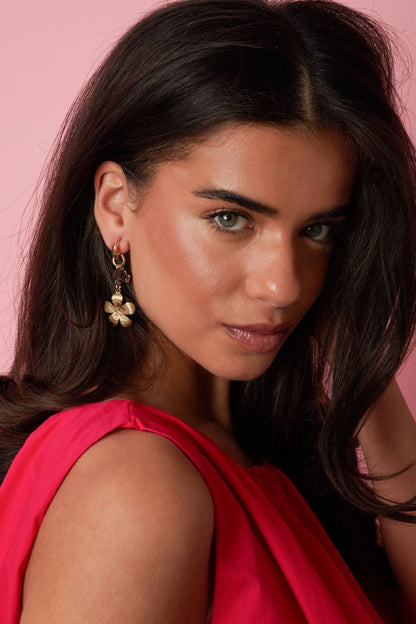Earrings with flower pendants in various sizes - Velaris Femme