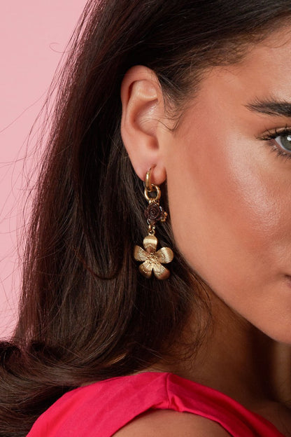 Earrings with flower pendants in various sizes - Velaris Femme