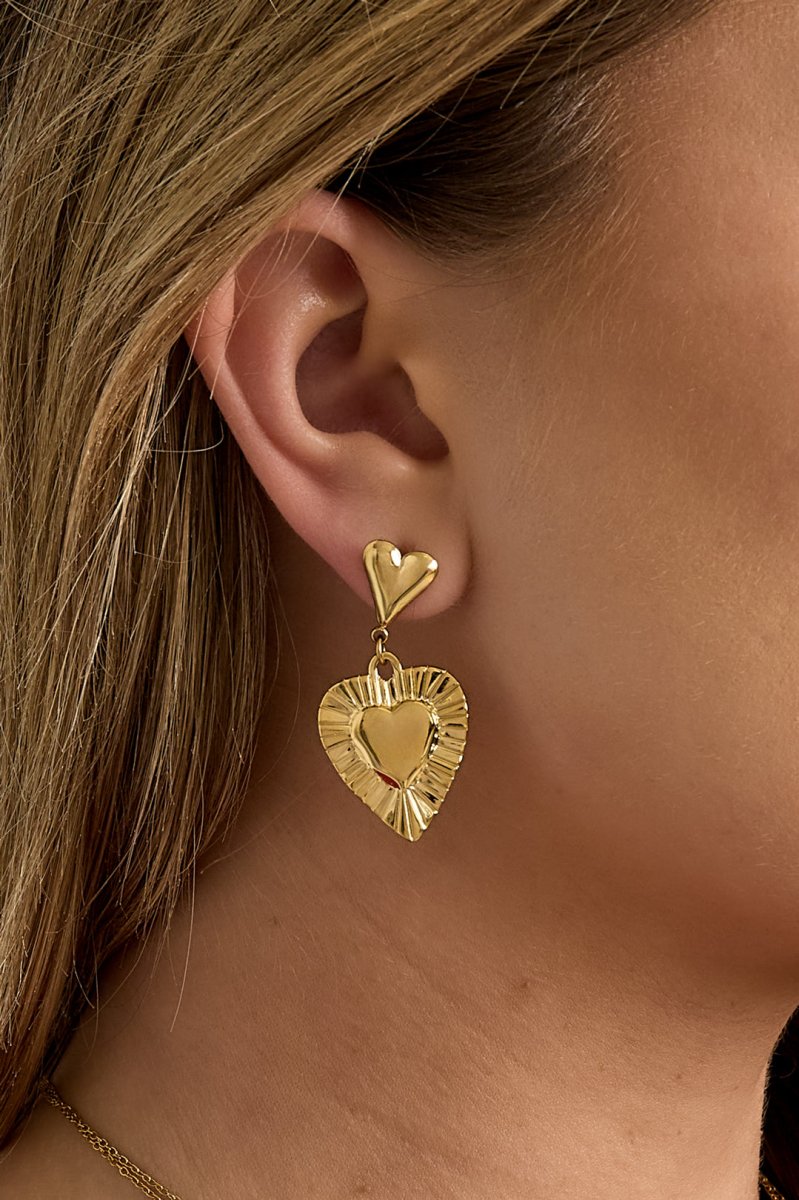 Earrings with heart - shaped pendants - Velaris Femme