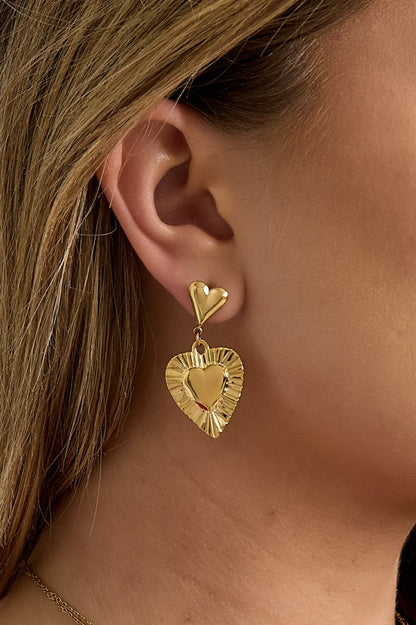 Earrings with heart - shaped pendants - Velaris Femme