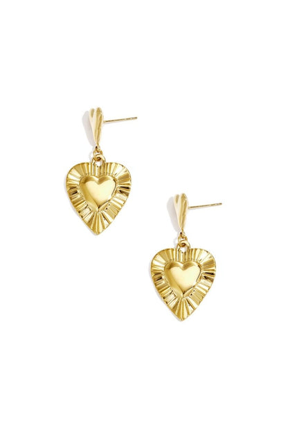 Earrings with heart - shaped pendants - Velaris Femme