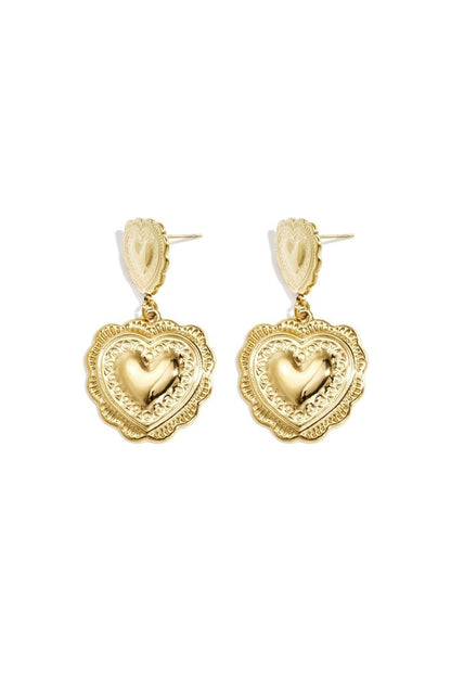Earrings with heart - shaped pendants - Velaris Femme