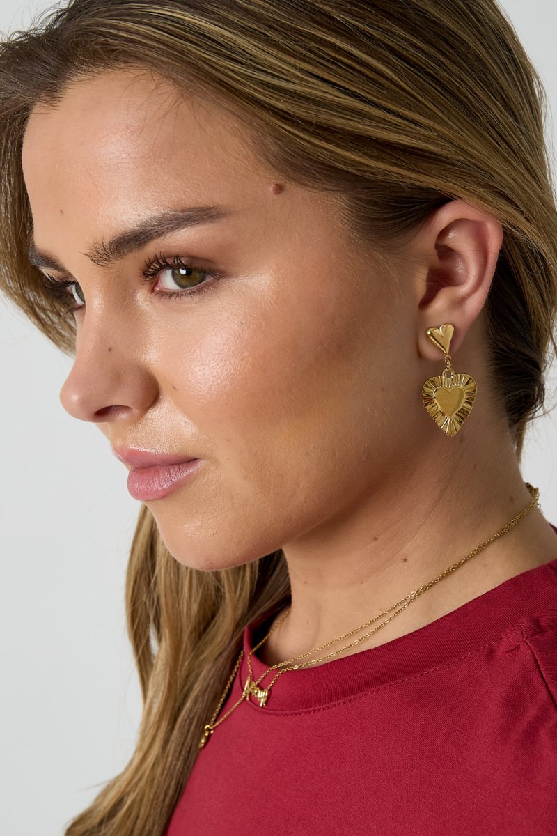 Earrings with heart - shaped pendants - Velaris Femme