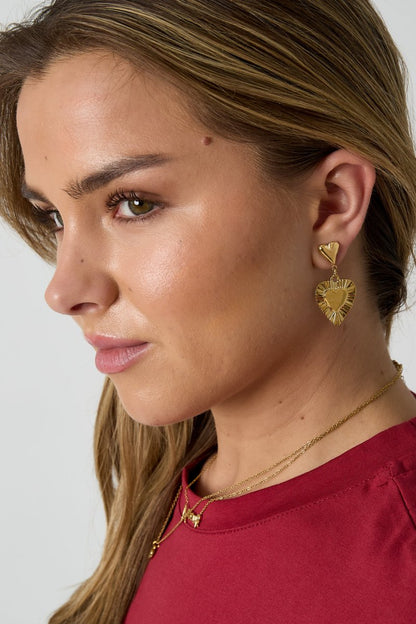Earrings with heart - shaped pendants - Velaris Femme