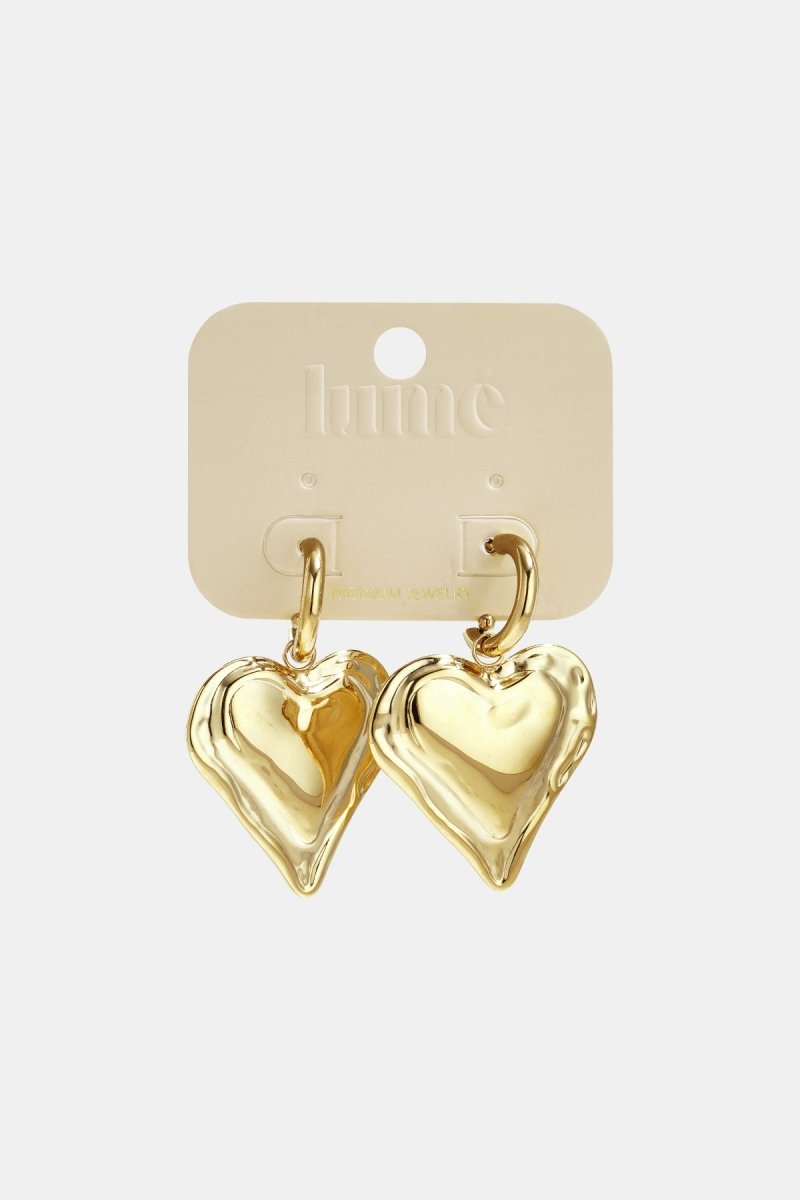 Earrings with large hanging heart - Velaris Femme