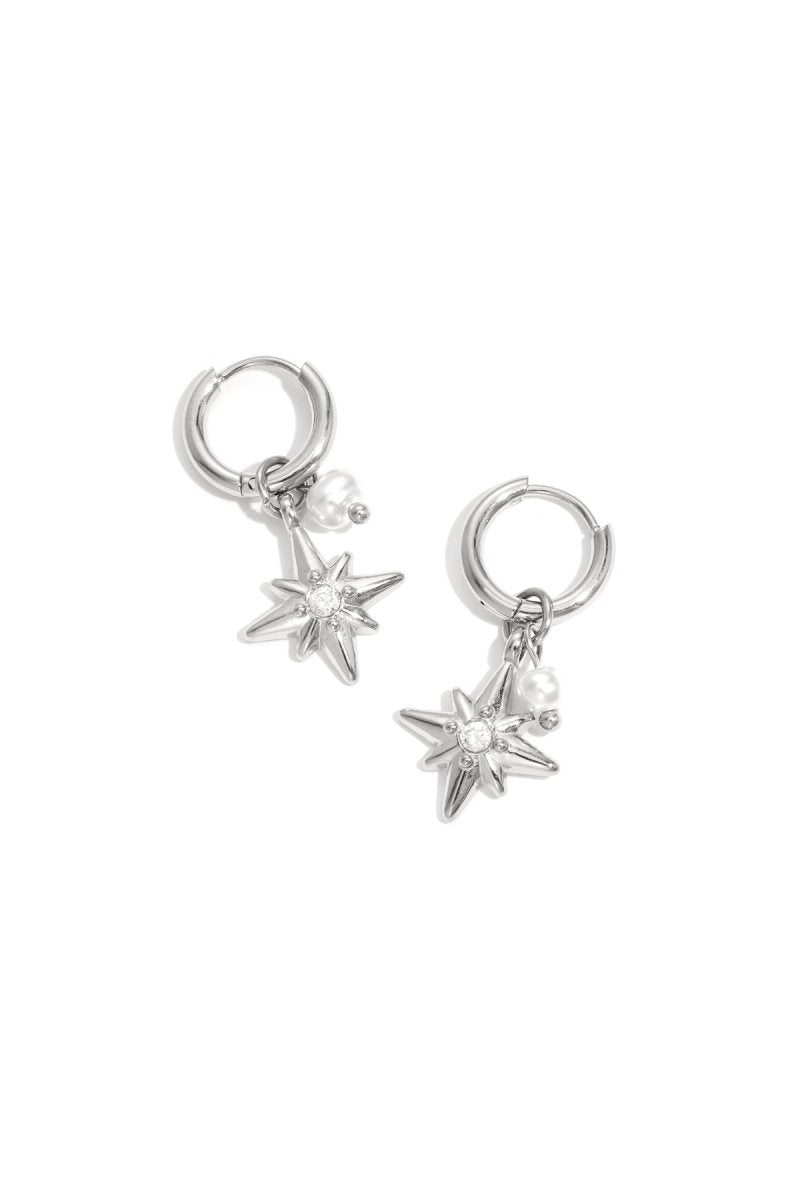 Earrings with pearl and star pendants - Velaris Femme
