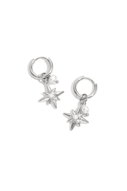 Earrings with pearl and star pendants - Velaris Femme