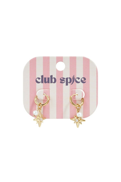 Earrings with pearl and star pendants - Velaris Femme