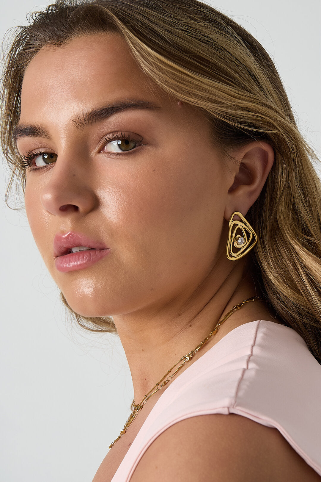 Stylish Gold Triangle Stud Earrings for Everyday Wear