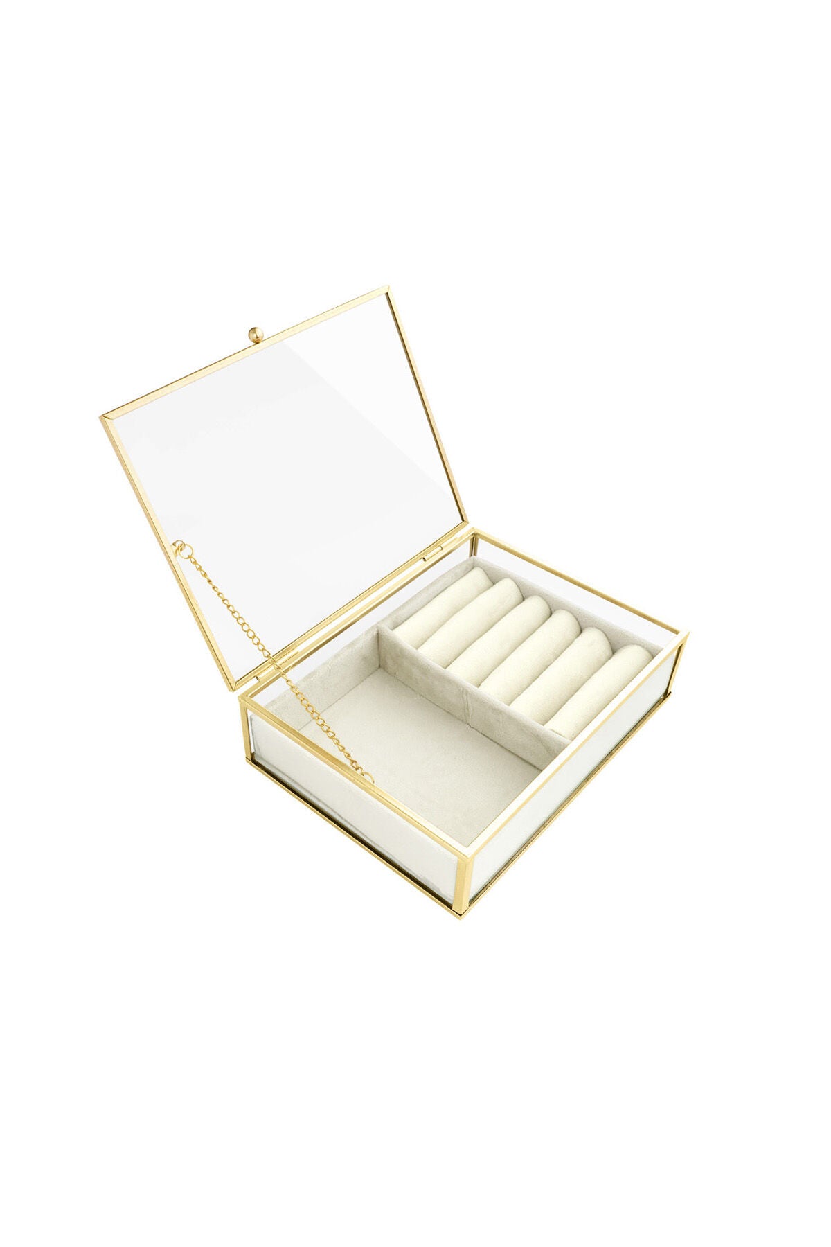 Glass two-compartment display
