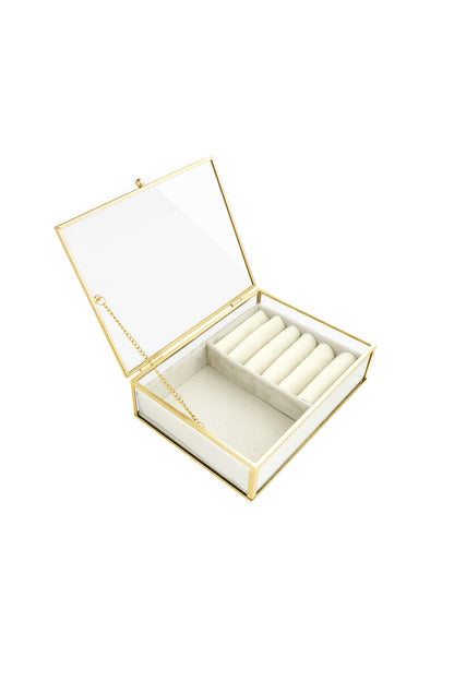 Glass two-compartment display