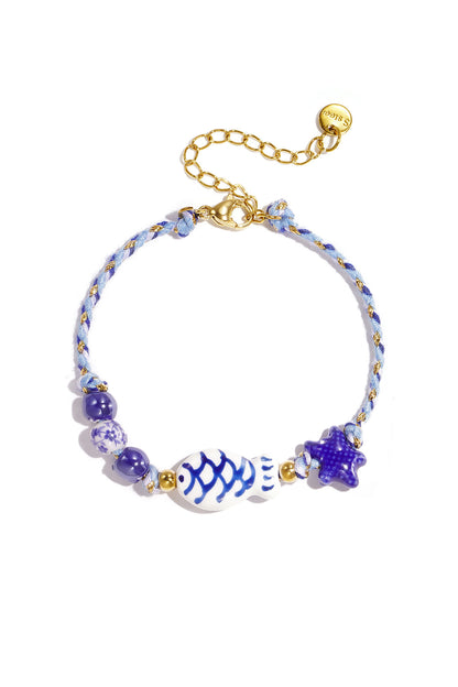 Charming Pink & Blue Beaded Bracelet for Spring/Summer
